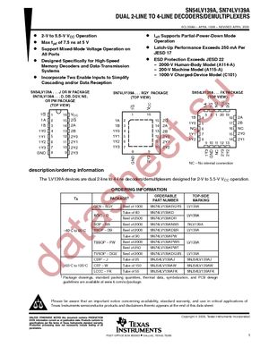 SN74LV139ANSRG4 datasheet  